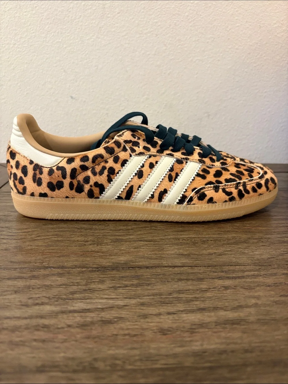 NIB [adidas] Samba OG Leopard Magic Beige Low-Top Sneakers Shoes Women's 10.5